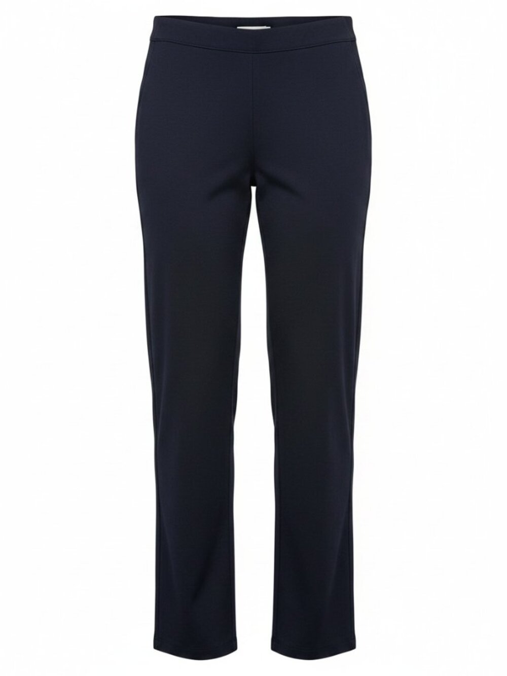 EILEEN FISHER SZ L Women's Pull-on Stretch Straight Leg Pants in Black